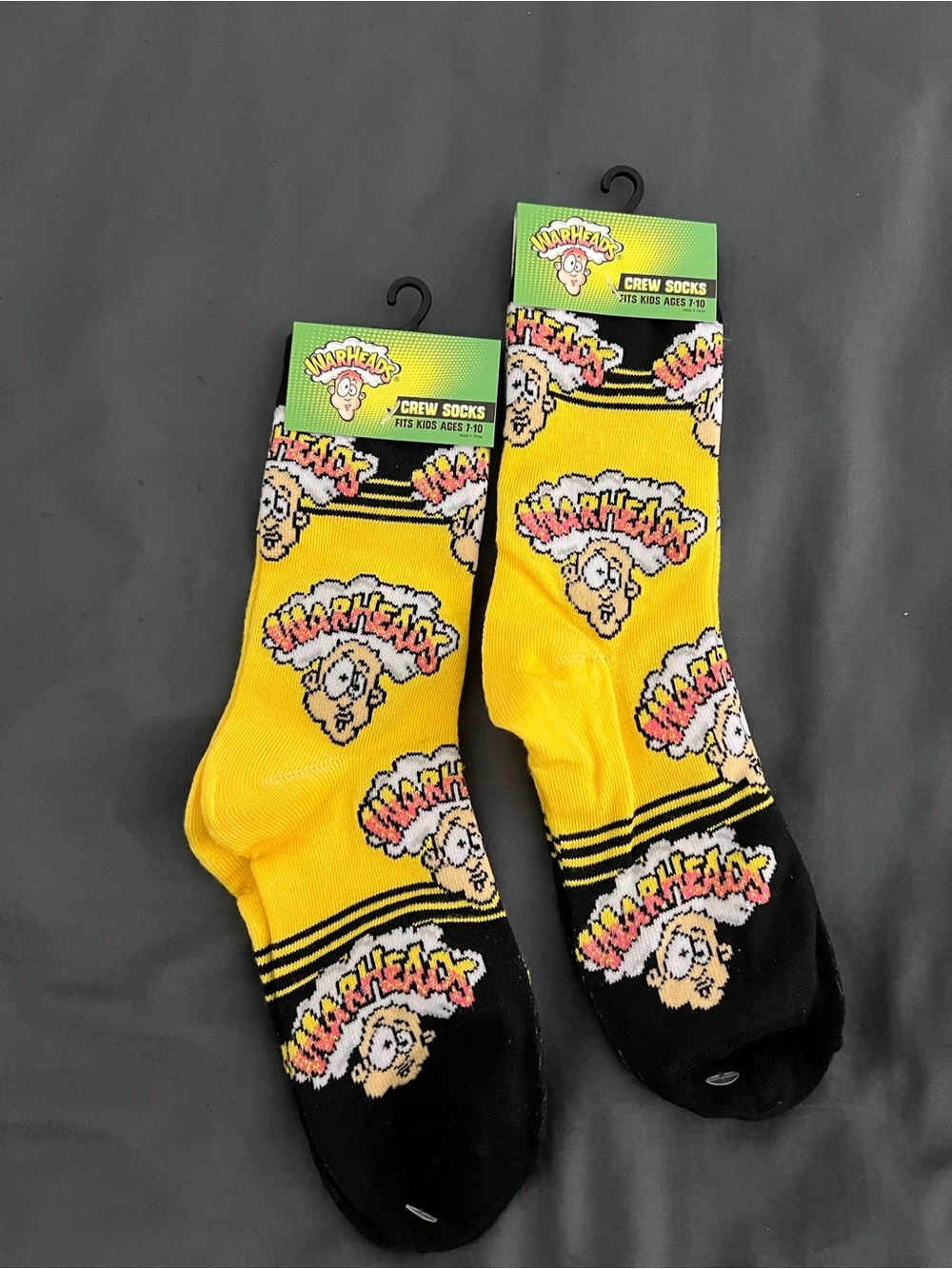 Warheads Candy Graphic 2 Pairs of Kids Youth Socks New